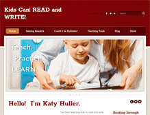 Tablet Screenshot of kidscanreadandwrite.com